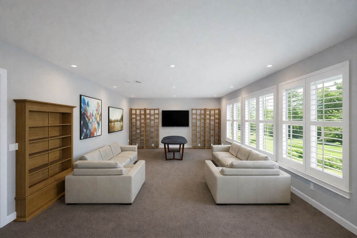 Plan 61702UT: Stately Traditional House Plan with Upstairs Owners Suite and Home Theater - Image #9 - Traditional