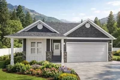 Craftsman Ranch Plan with Main-Level Master and Flexible Loft Space