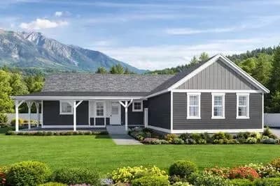 Spacious 4-Bedroom Craftsman Ranch House Plan with Wrap-Around Porch