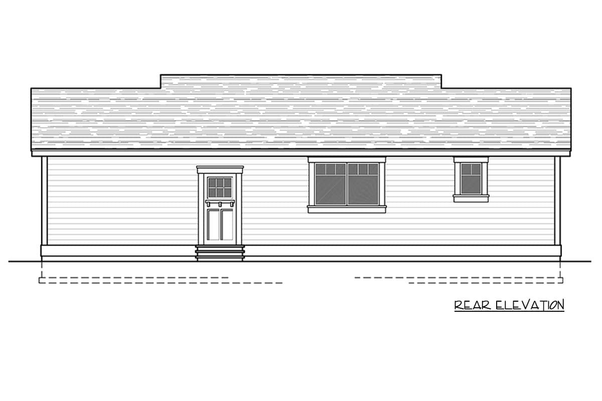 Plan 267098SPK: Charming 1-Bedroom Coastal Cottage House Plan with Den and Garage - Image #5 - Coastal, Cottage, Craftsman, Modern Farmhouse, Traditional