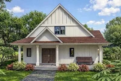 3-Bedroom Modern Farmhouse House Plan with Wrap-Around Porch