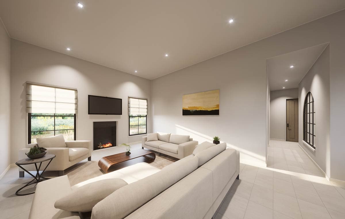 Plan 302014PSK: Modern Southwest Adobe House Plan with Split Bedrooms and Formal Dining - Image #13 - Adobe , Southwest, Spanish