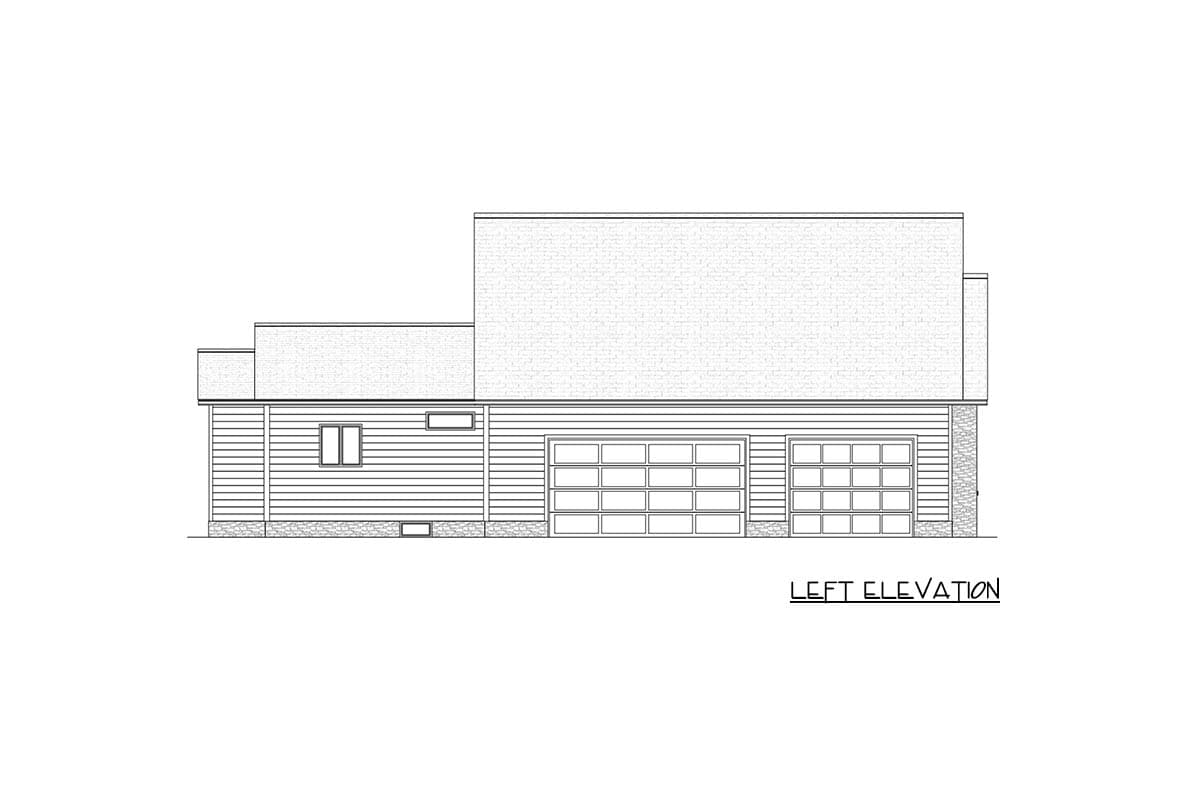 Plan 911065JVD: Transitional Farmhouse Ranch Plan with Split Bedrooms and 3-Car Garage - Image #19 - Cottage, Farmhouse, Ranch, Transitional