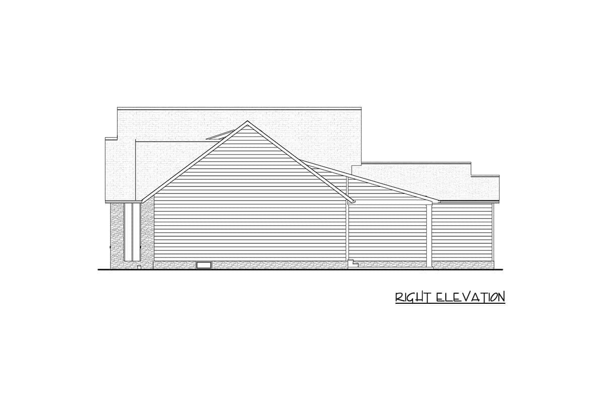 Plan 911065JVD: Transitional Farmhouse Ranch Plan with Split Bedrooms and 3-Car Garage - Image #20 - Cottage, Farmhouse, Ranch, Transitional