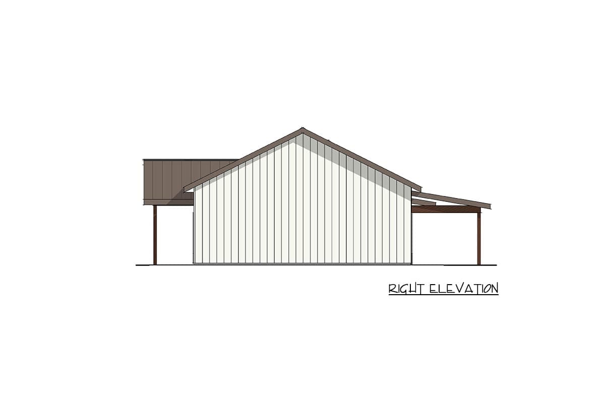 Plan 405093FDC: Modern Barndominium House Plan with Vaulted Ceilings and Split Bedrooms - Image #6 - Barndominium, Modern Farmhouse