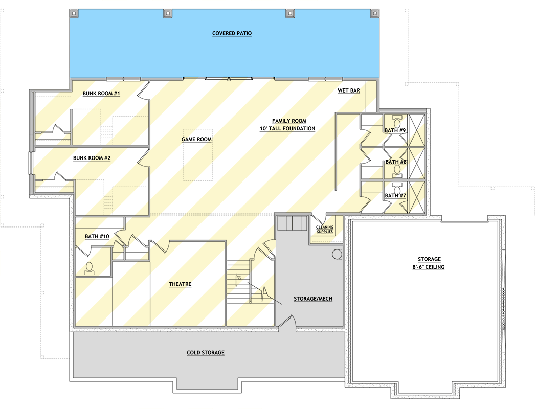 Plan 849055PGE: Grand Modern Farmhouse House Plan: 6+ Beds, Dual Islands, Wrap Around Porch - Floor Plan - Optional Lower Level - Craftsman, Farmhouse, Modern Farmhouse, Traditional