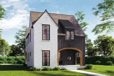 Modern European Cottage House Plan with 4 Beds, Loft, and Butler Pantry