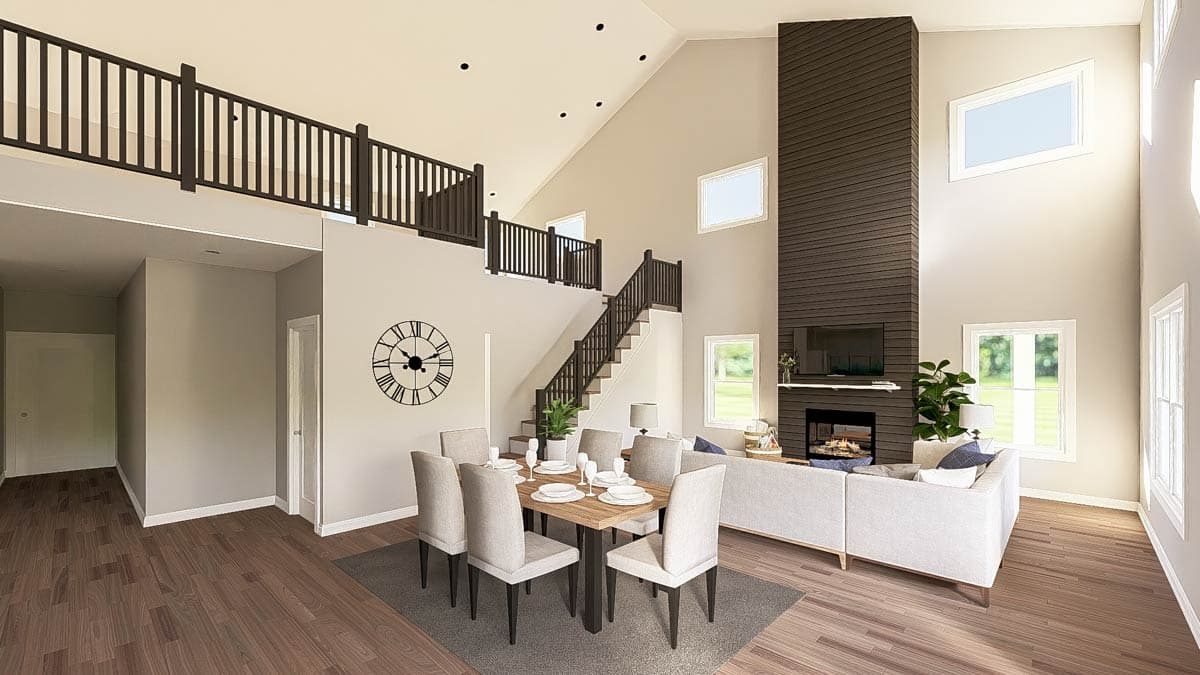 Plan 135412GRA: Modern Barndominium House Plan with RV Garage and Wrap-Around Porch - Image #6 - Barndominium, Country, Craftsman, New American