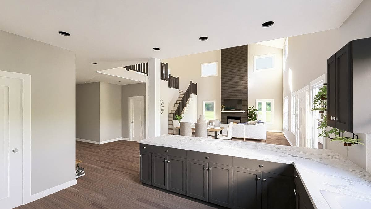 Plan 135412GRA: Modern Barndominium House Plan with RV Garage and Wrap-Around Porch - Image #10 - Barndominium, Country, Craftsman, New American