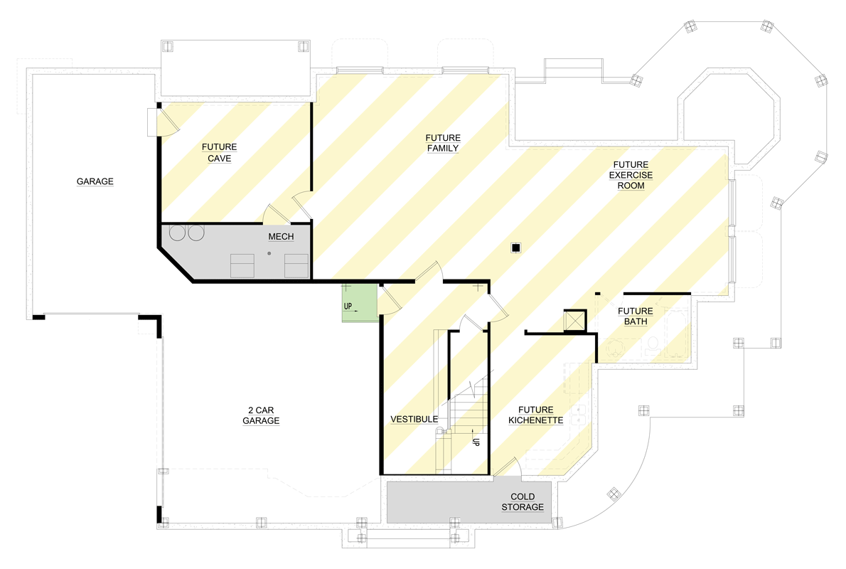 Plan 849057PGE: Grand Victorian House Plan with 5 Beds, Main-Level Owners Suite, and 3-Car Garage - Floor Plan - Optional Finished Basement Level - Traditional, Victorian