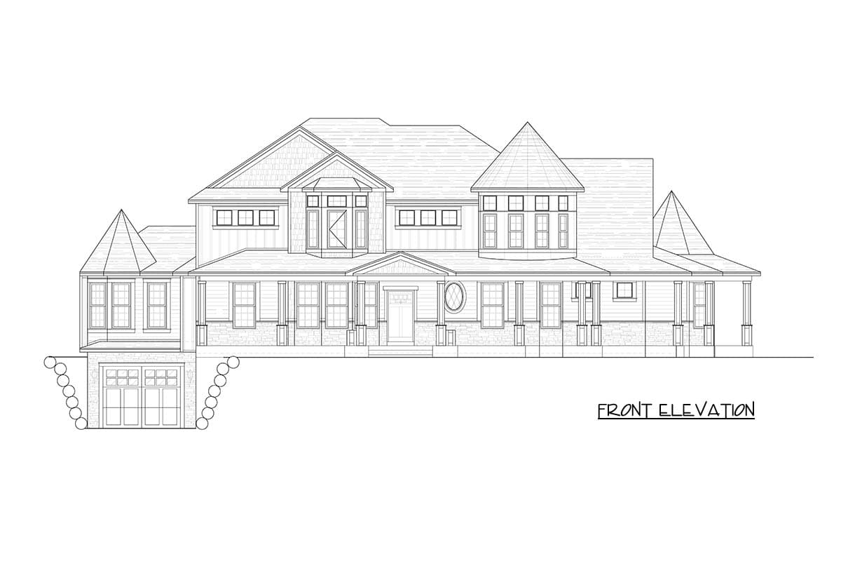Plan 849057PGE: Grand Victorian House Plan with 5 Beds, Main-Level Owners Suite, and 3-Car Garage - Image #23 - Traditional, Victorian