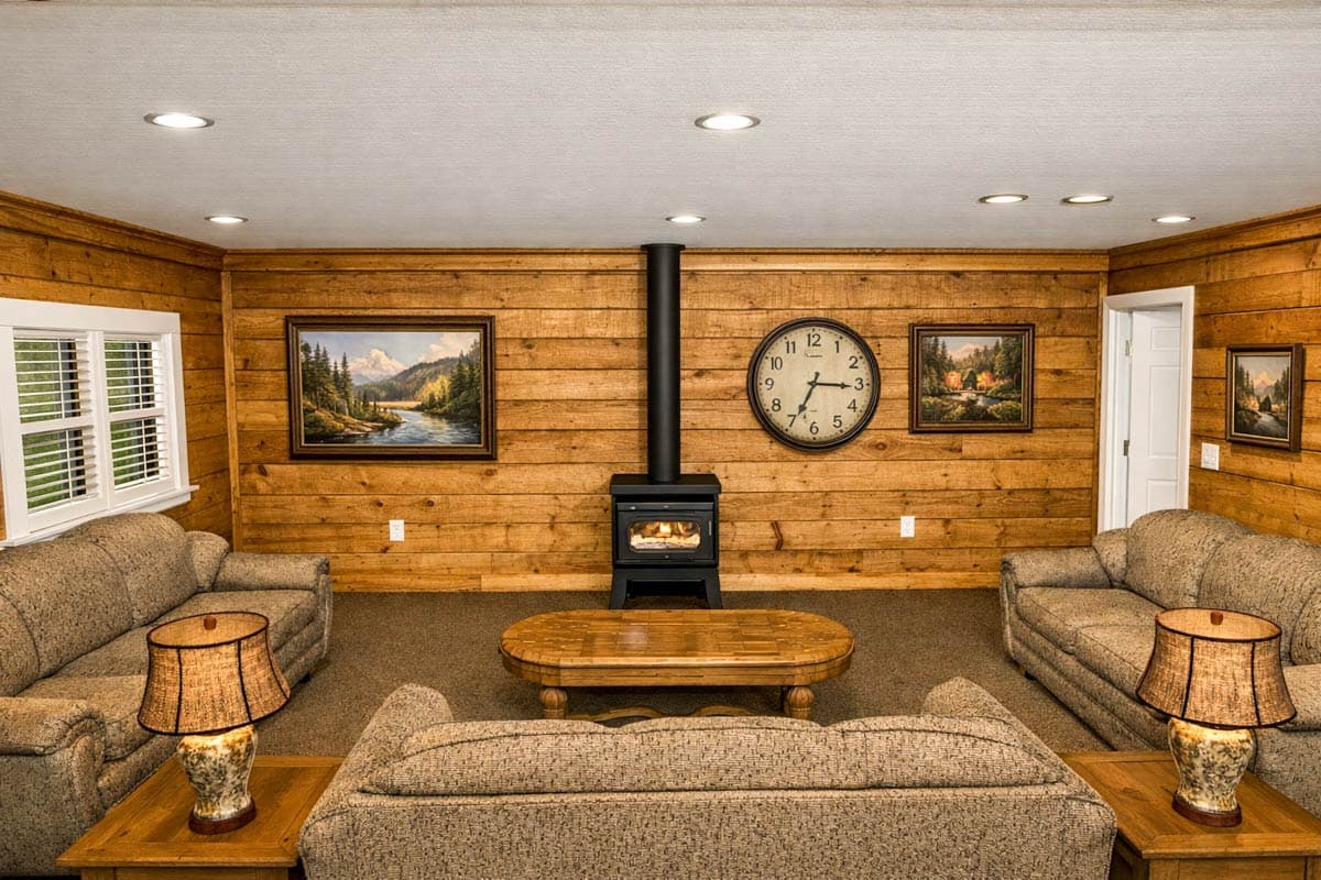 Plan 61708UT: Two-Bedroom Rustic Cabin House Plan with Flexible Study and Playroom - Image #11 - Cabin, Rustic