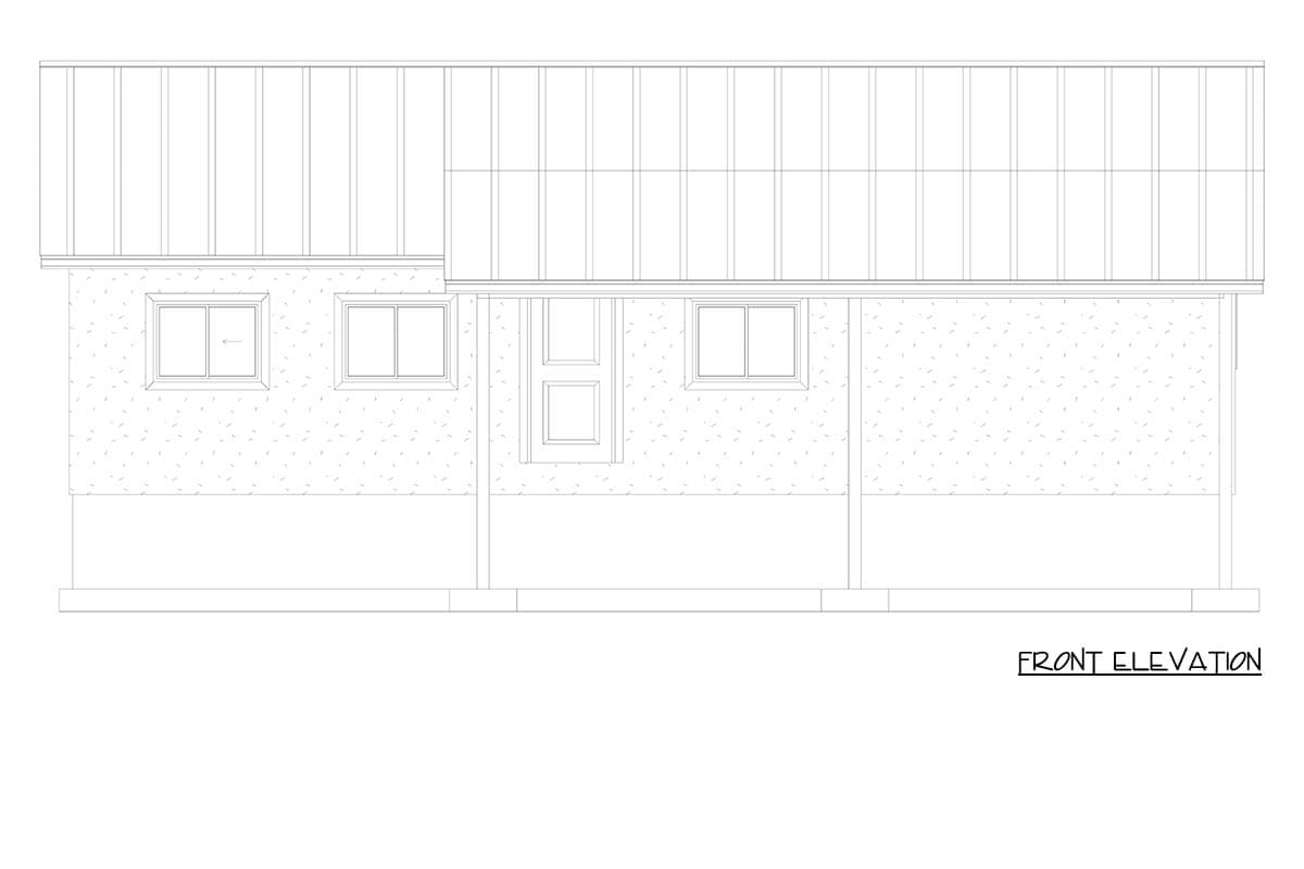 Plan 61708UT: Two-Bedroom Rustic Cabin House Plan with Flexible Study and Playroom - Image #15 - Cabin, Rustic