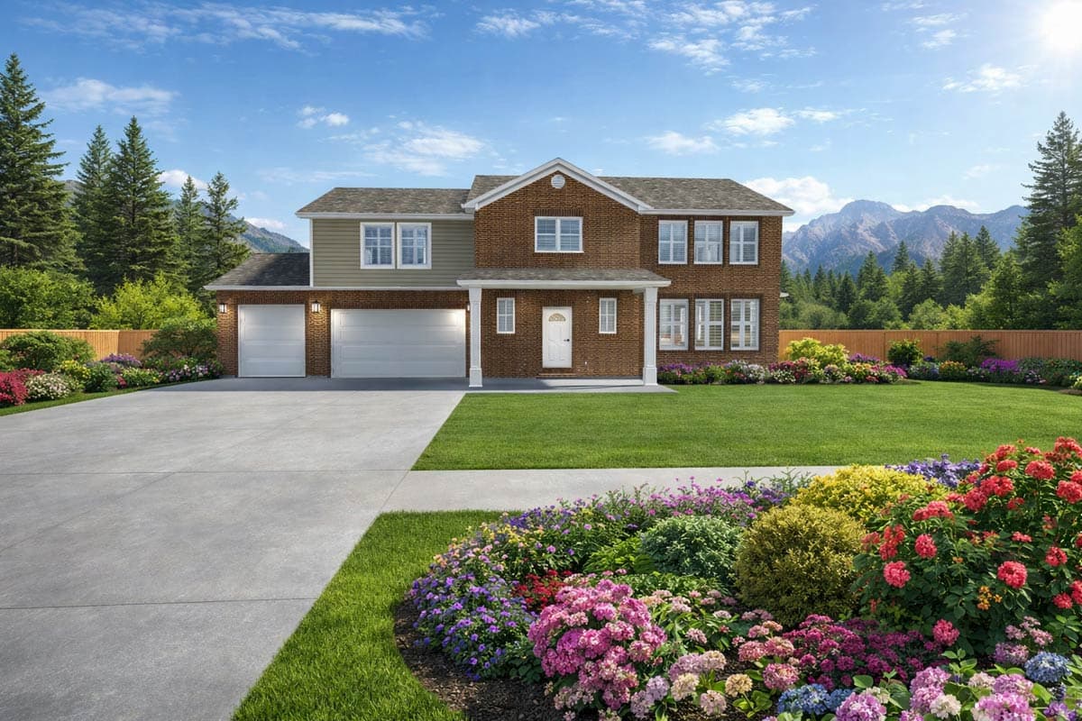 Plan 61711UT: Traditional 4-Bedroom House Plan with Home Office and Three-Car Garage - Image #7 - Traditional