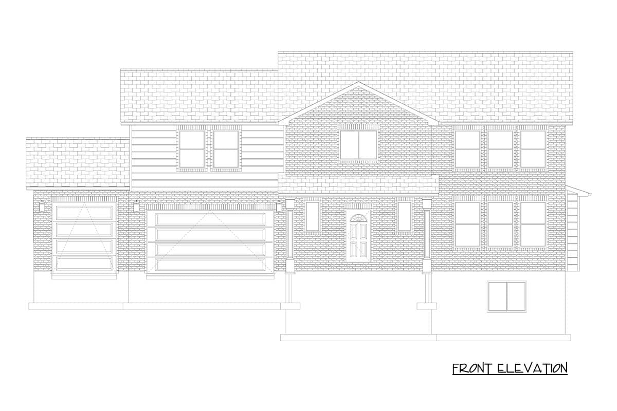 Plan 61711UT: Traditional 4-Bedroom House Plan with Home Office and Three-Car Garage - Image #33 - Traditional