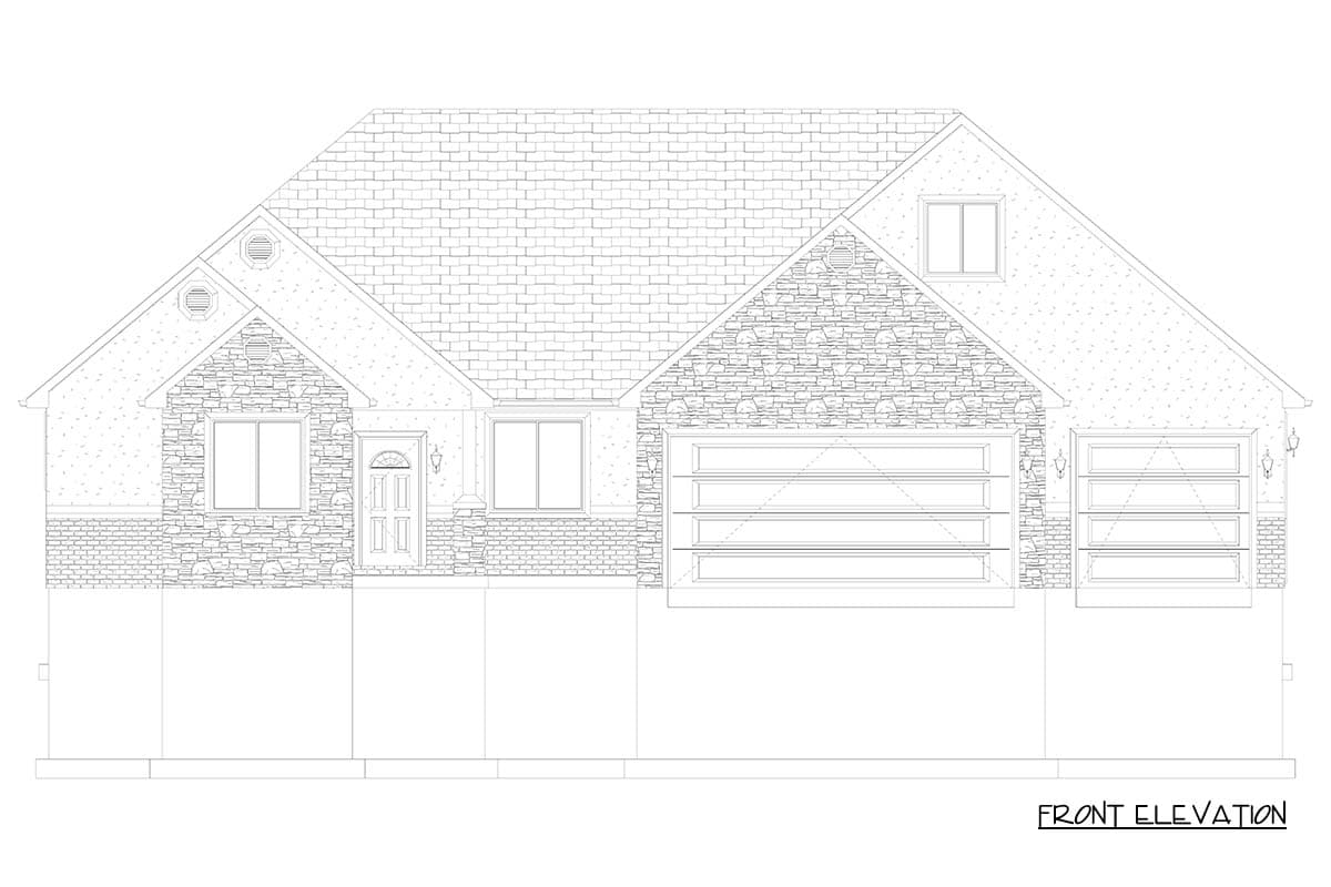 Plan 61714UT: 2987 Square Foot Craftsman House Plan with 1st Floor Master Suite - Image #26 - Craftsman, Traditional