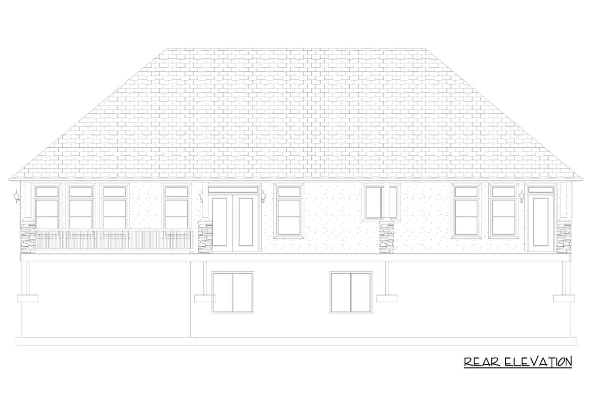 Plan 61714UT: 2987 Square Foot Craftsman House Plan with 1st Floor Master Suite - Image #28 - Craftsman, Traditional