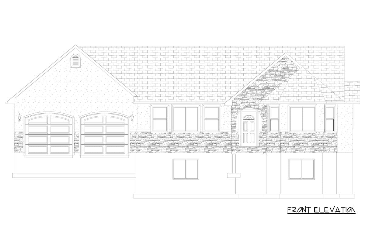 Plan 61715UT: Ranch House Plan with Spacious Island Kitchen and Optional Basement - Image #25 - Ranch, Traditional