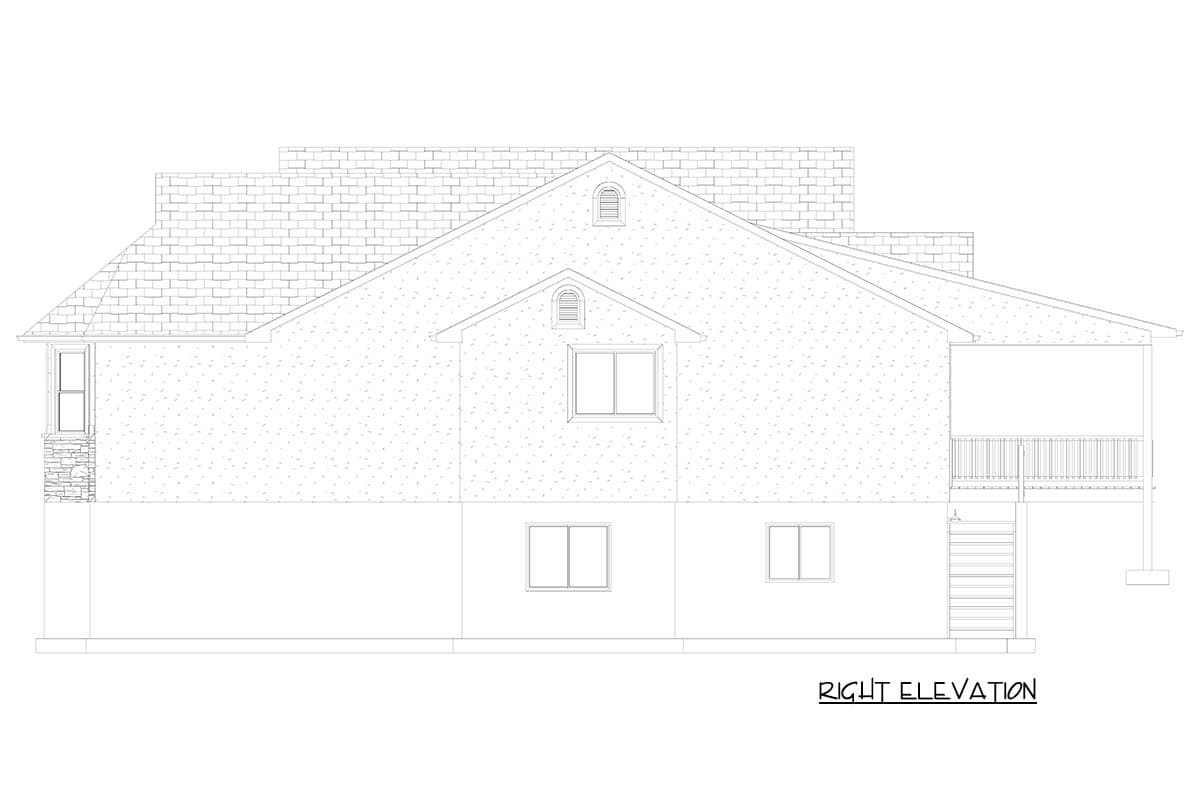 Plan 61715UT: Ranch House Plan with Spacious Island Kitchen and Optional Basement - Image #28 - Ranch, Traditional