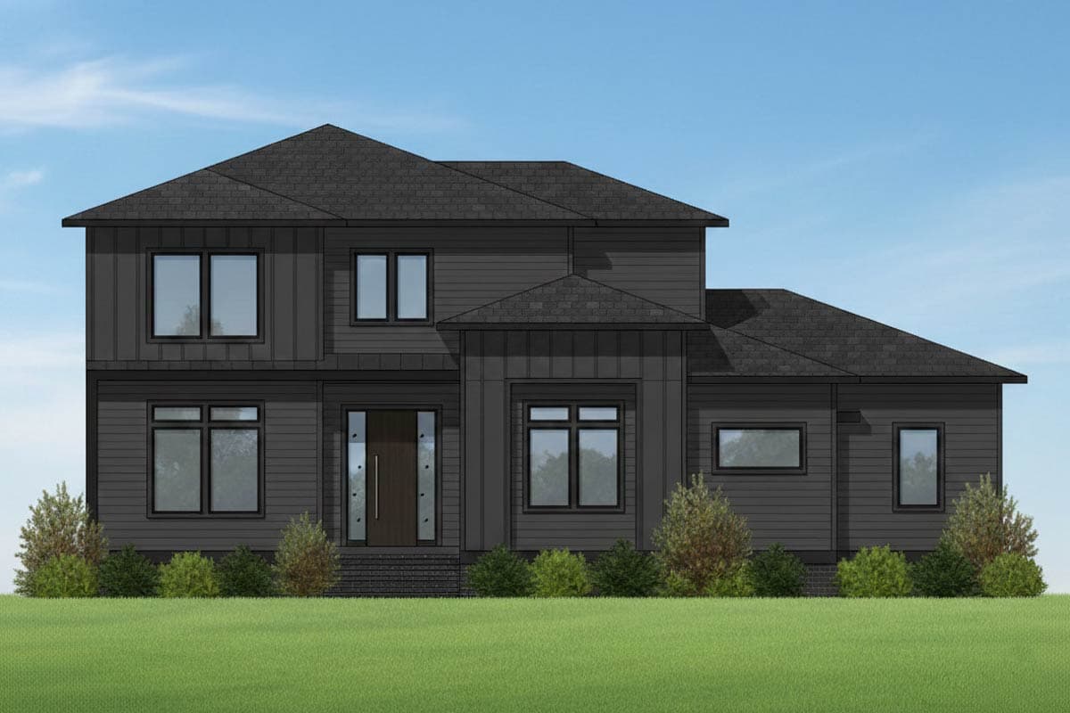 Plan 260032RVC: Contemporary 5-Bedroom House Plan with Main Level Master Suite and Flex Space - Image #16 - Contemporary, Craftsman, Modern, Northwest