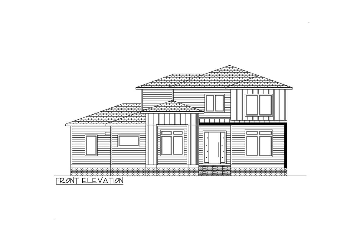 Plan 260032RVC: Contemporary 5-Bedroom House Plan with Main Level Master Suite and Flex Space - Image #17 - Contemporary, Craftsman, Modern, Northwest