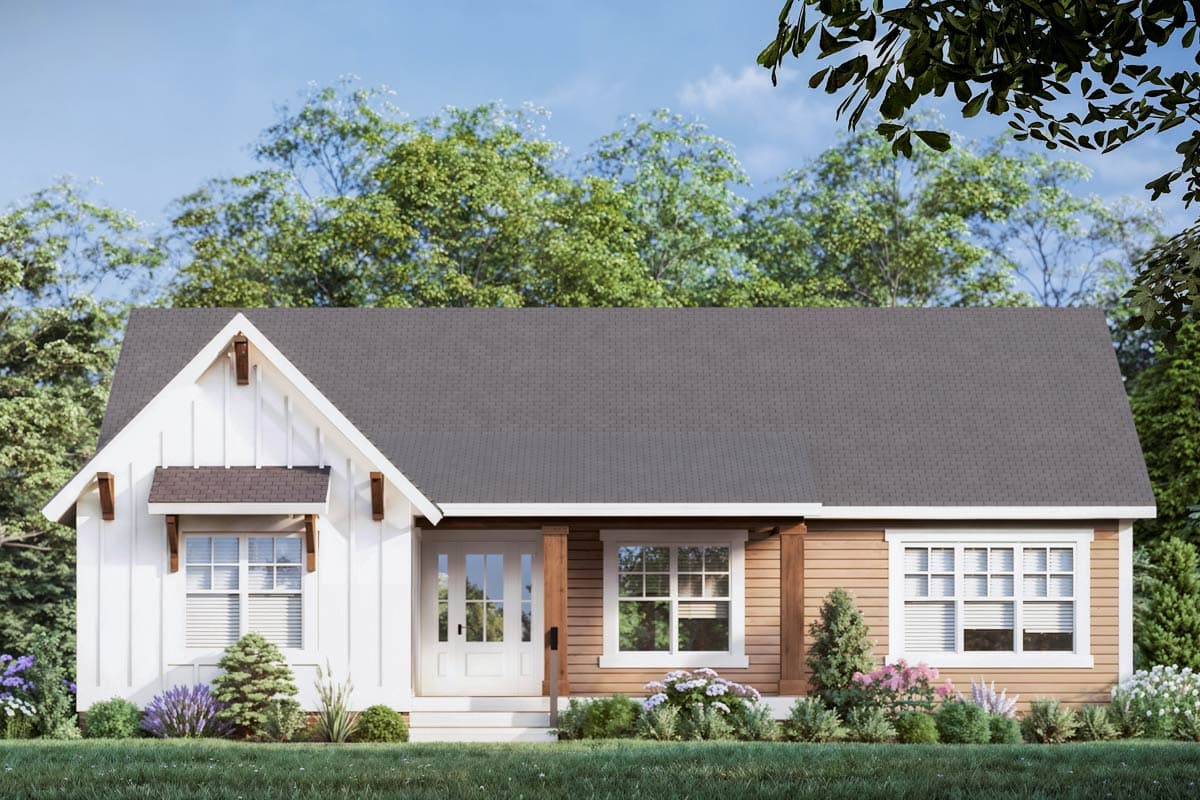 Plan 500095VV: Charming Craftsman Cottage House Plan with Split Beds and Butler Pantry - Image #8 - Cottage, Country, Craftsman, Ranch, Southern
