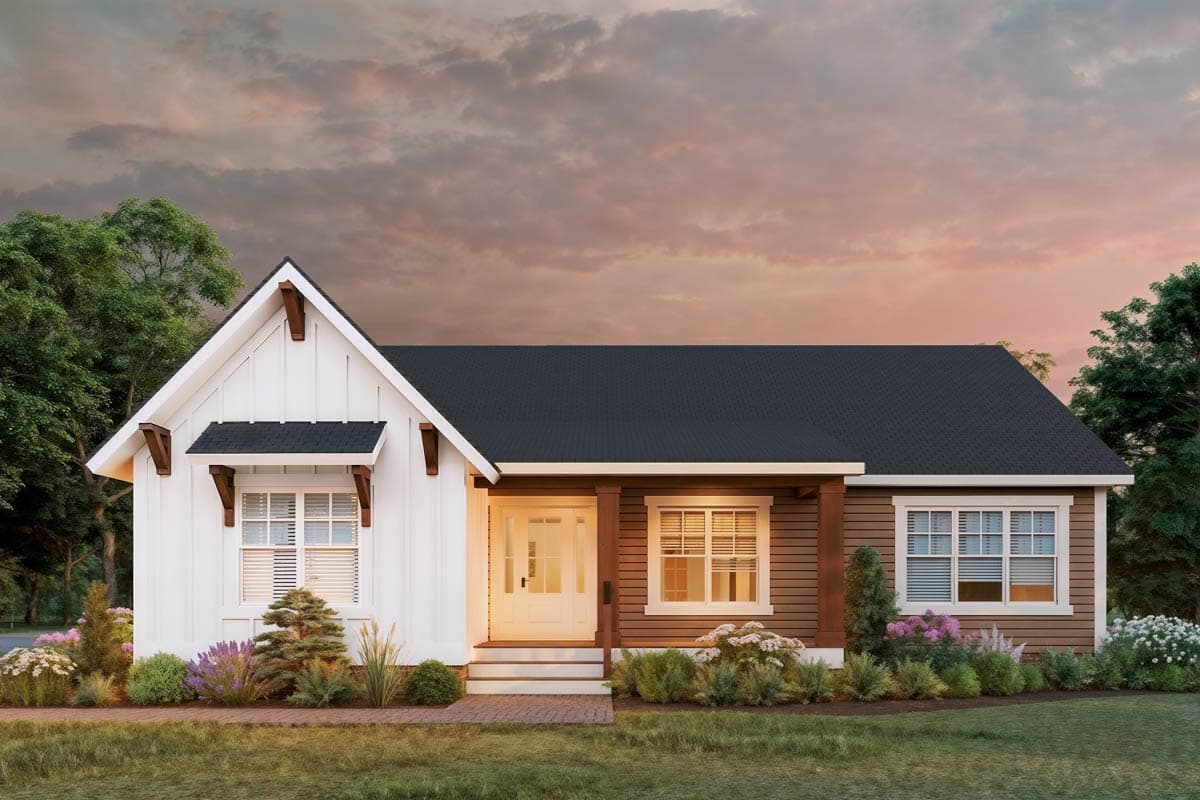 Plan 500095VV: Charming Craftsman Cottage House Plan with Split Beds and Butler Pantry - Image #10 - Cottage, Country, Craftsman, Ranch, Southern