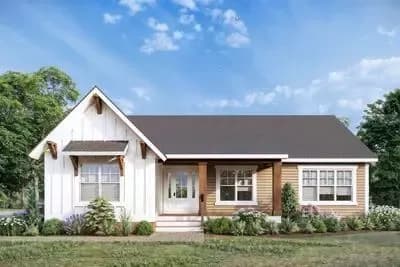 Charming Craftsman Cottage House Plan with Split Beds and Butler Pantry