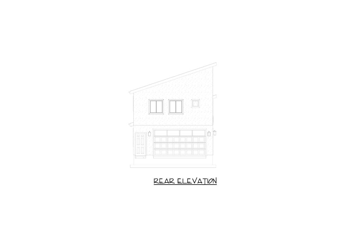 Plan 61717UT: Sleek Modern House Plan with First Floor Master and Attached 2-Car Garage - Image #20 - Contemporary, Modern