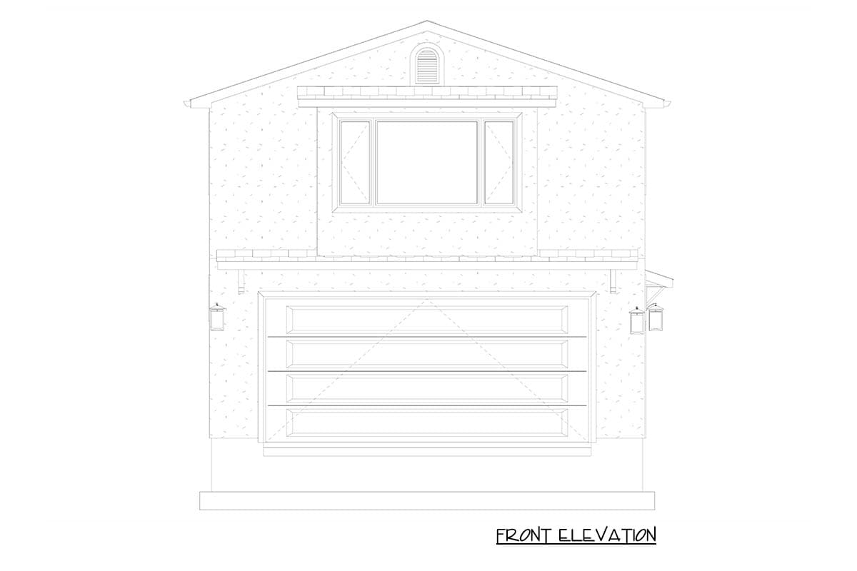 Plan 61718UT: Versatile Traditional ADU House Plan with 2-Car Garage and Upstairs Master Suite - Image #9 - Traditional