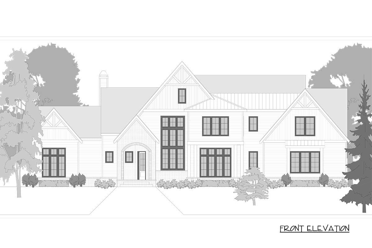 Plan 750024LDG: 5-Bed European Modern Farmhouse Plan with Scullery and Playroom - Image #7 - European, Modern Farmhouse, Transitional