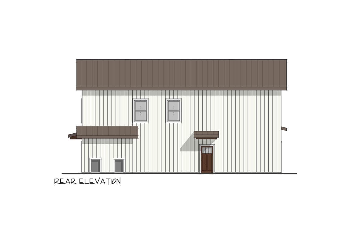 Plan 405097FDC: Modern Barndominium House Plan with Two-Story Great Room and Loft - Image #7 - Barndominium, Farmhouse