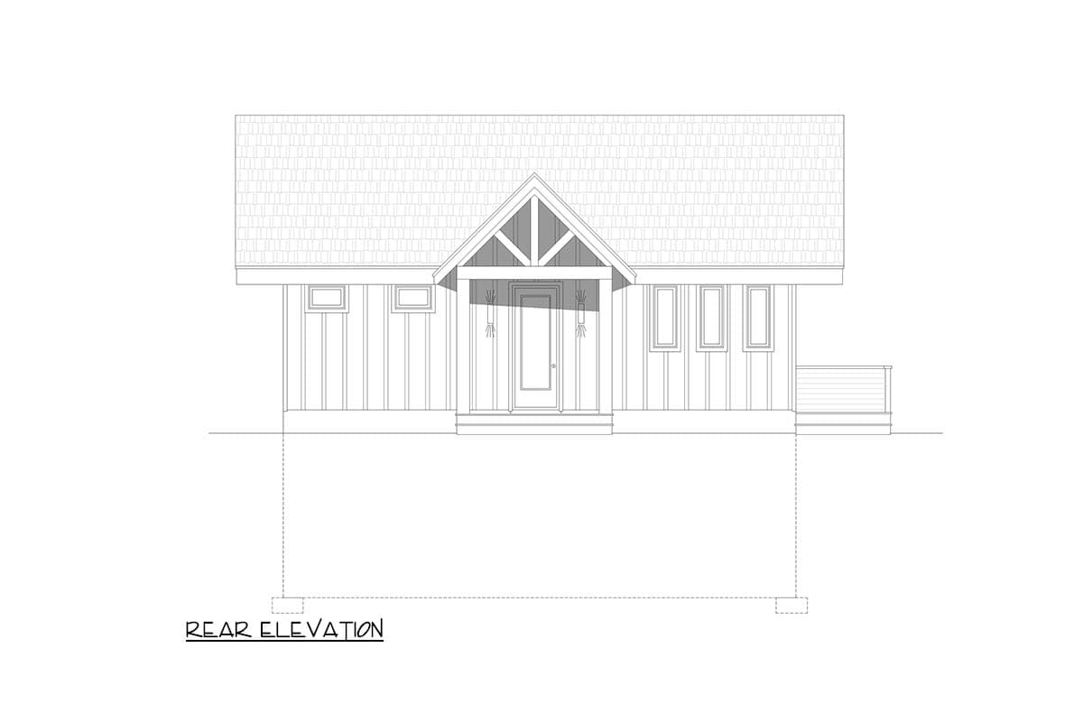 Plan 680650VR: Elevated Contemporary House Plan with Screened Porch and Two-Story Great Room - Image #6 - Contemporary, Vacation