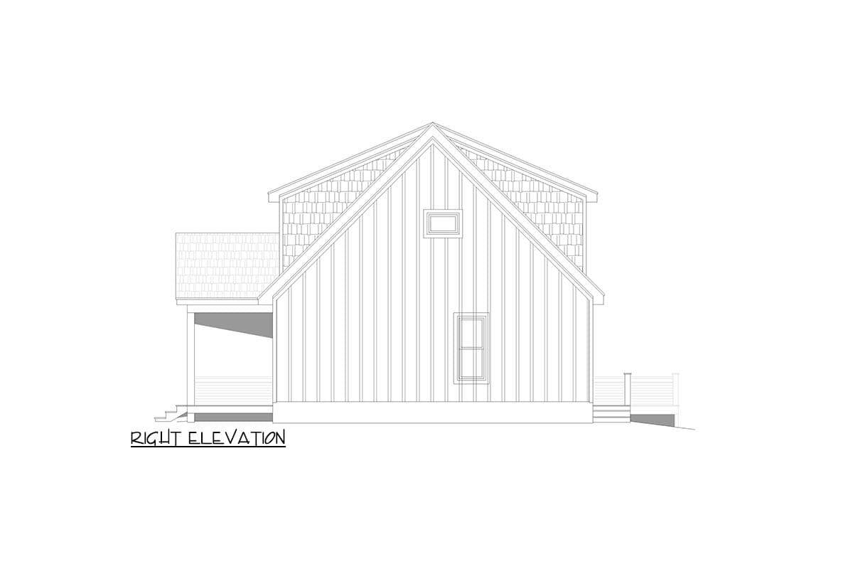 Plan 680651VR: Contemporary Mountain House Plan with Two-Story Great Room and Expansive Deck - Image #8 - Contemporary, Craftsman, Mountain