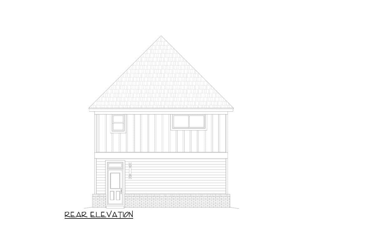 Plan 680653VR: Modern Carriage House Plan with 1 Bedroom and 2-Car Garage - Image #3 - Carriage, Modern