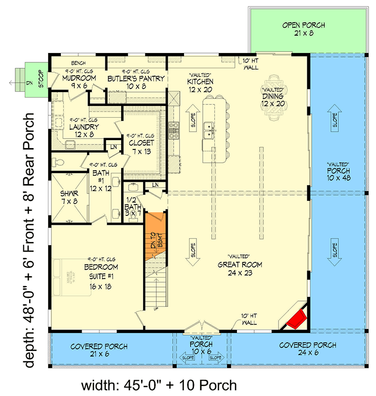 Plan 680656VR: Contemporary Mountain House Plan with Walkout Basement and Flexible Bedrooms - Floor Plan - Image #2 - Contemporary, Mountain, Vacation
