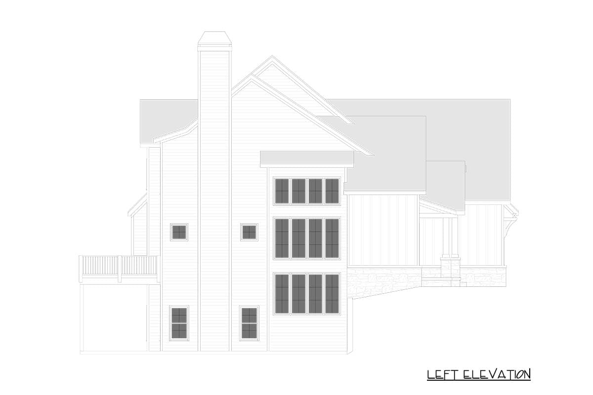 Plan 750028LDG: Modern Tudor House Plan with Keeping Room and Study - Image #8 - New American, Traditional, Tudor