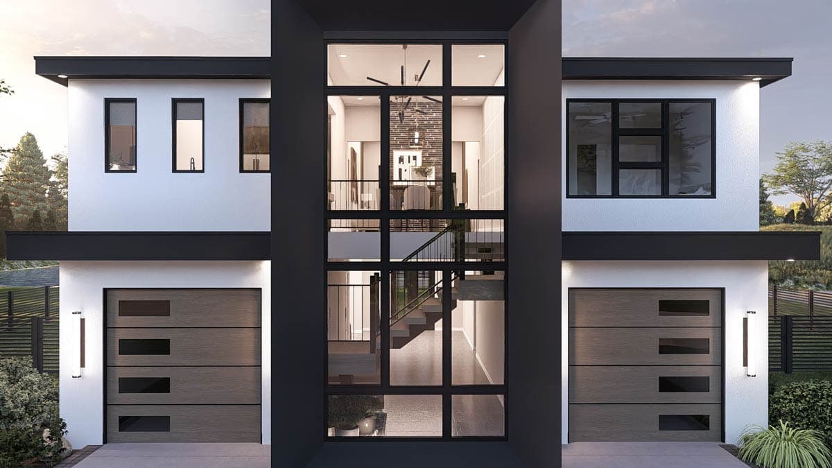 Plan 623601DJ: Striking Contemporary 3-Bedroom House Plan with Grand Entry and Deck - Image #8 - Carriage, Contemporary, Modern