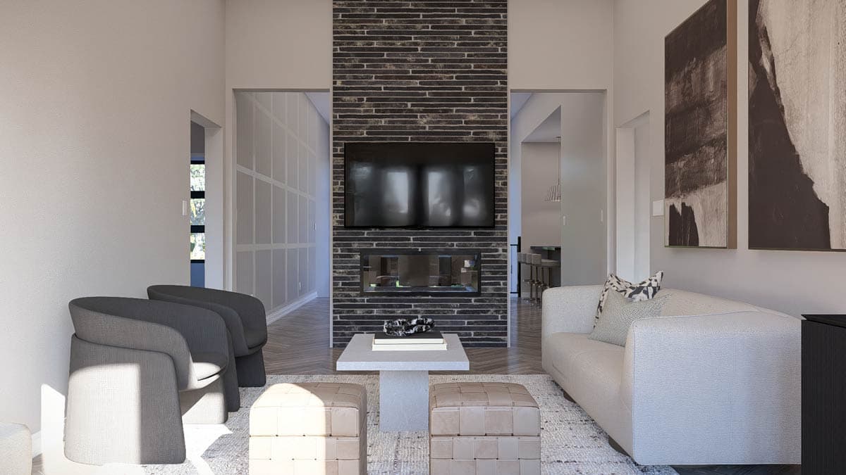 Plan 623601DJ: Striking Contemporary 3-Bedroom House Plan with Grand Entry and Deck - Image #10 - Carriage, Contemporary, Modern