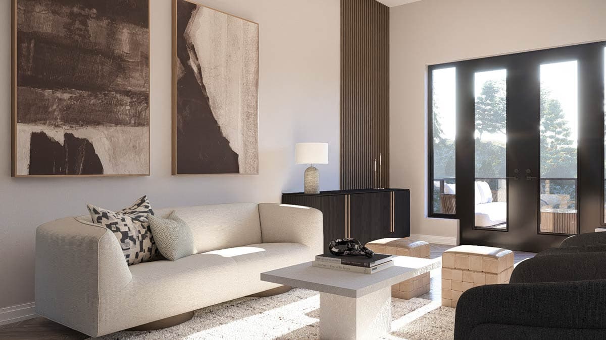 Plan 623601DJ: Striking Contemporary 3-Bedroom House Plan with Grand Entry and Deck - Image #11 - Carriage, Contemporary, Modern