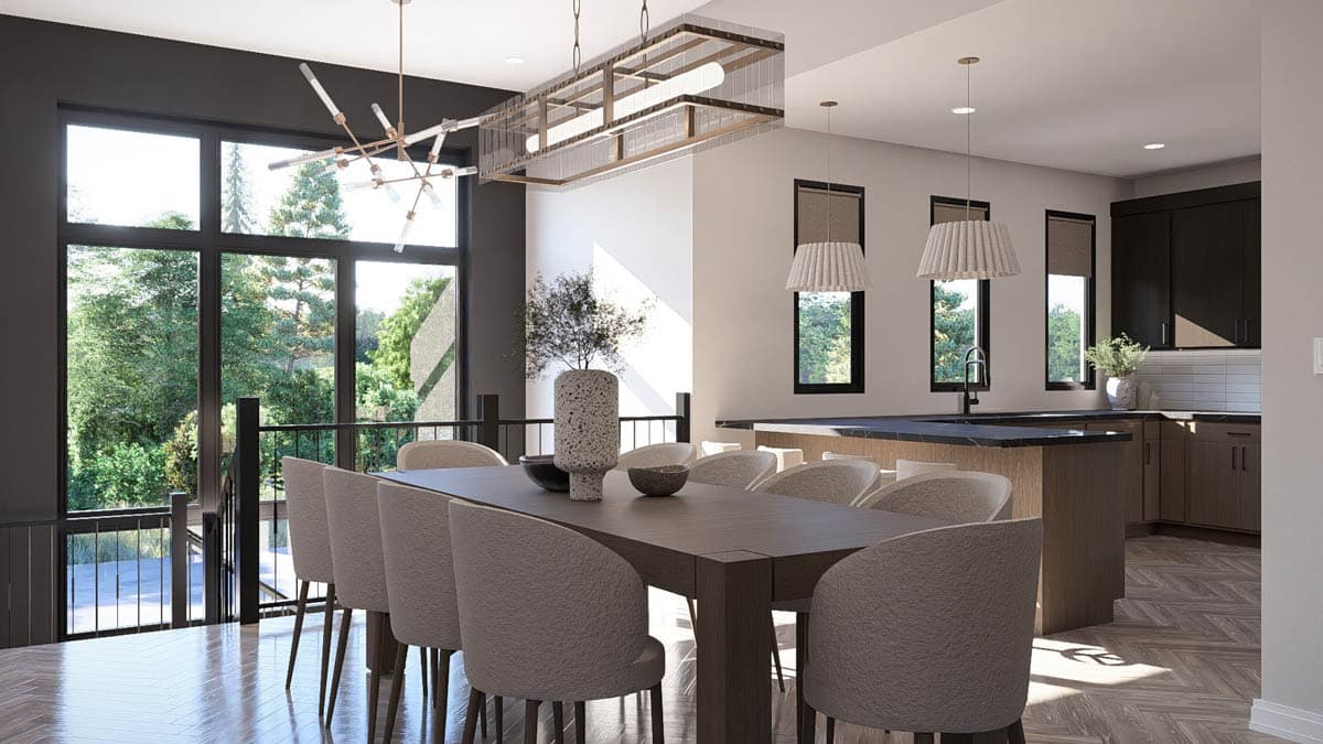 Plan 623601DJ: Striking Contemporary 3-Bedroom House Plan with Grand Entry and Deck - Image #14 - Carriage, Contemporary, Modern