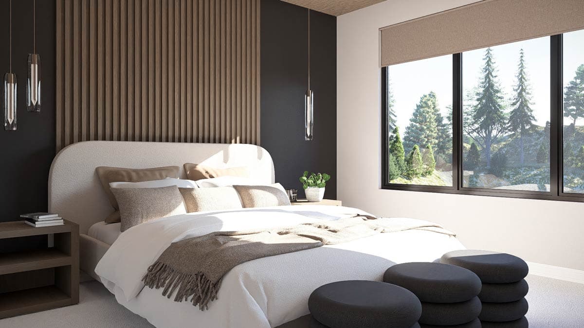 Plan 623601DJ: Striking Contemporary 3-Bedroom House Plan with Grand Entry and Deck - Image #16 - Carriage, Contemporary, Modern