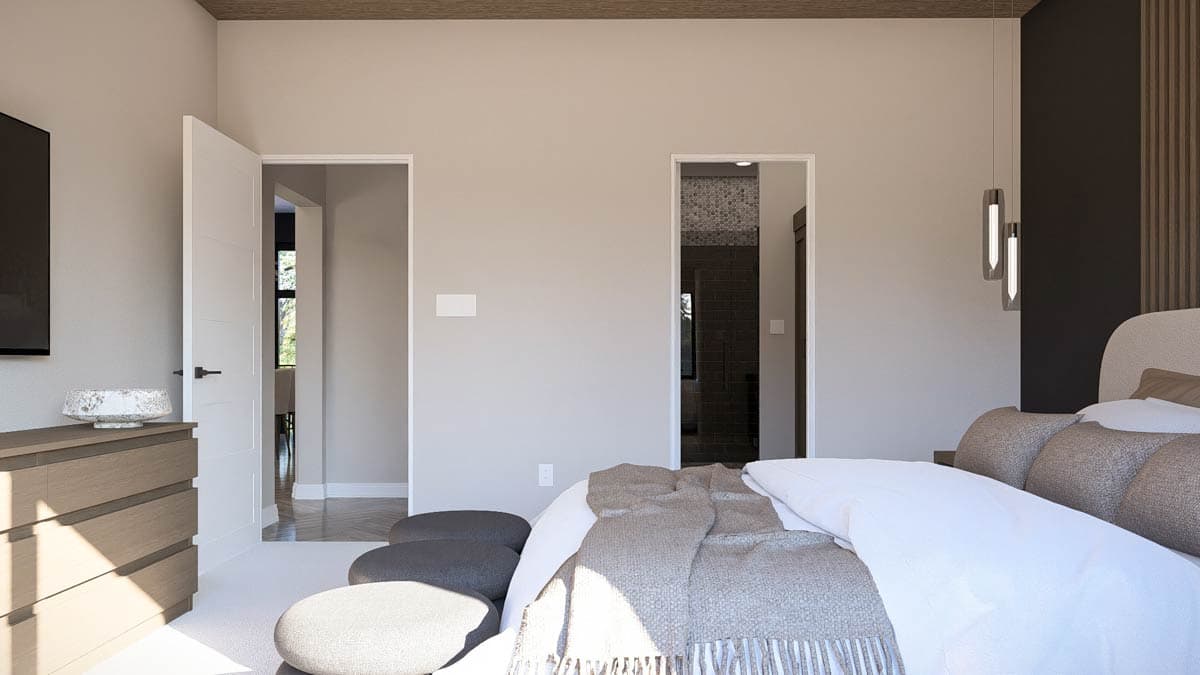 Plan 623601DJ: Striking Contemporary 3-Bedroom House Plan with Grand Entry and Deck - Image #17 - Carriage, Contemporary, Modern