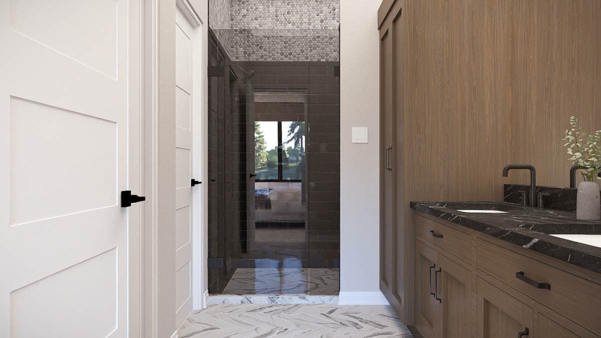 Plan 623601DJ: Striking Contemporary 3-Bedroom House Plan with Grand Entry and Deck - Image #19 - Carriage, Contemporary, Modern