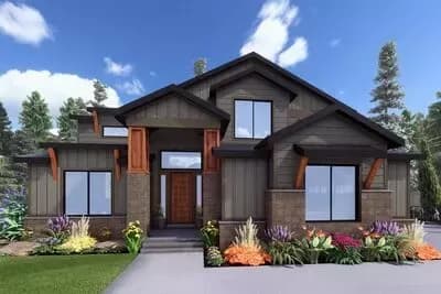 Craftsman Style House Plan with 5-7 Bedrooms and 2941 Sq Ft