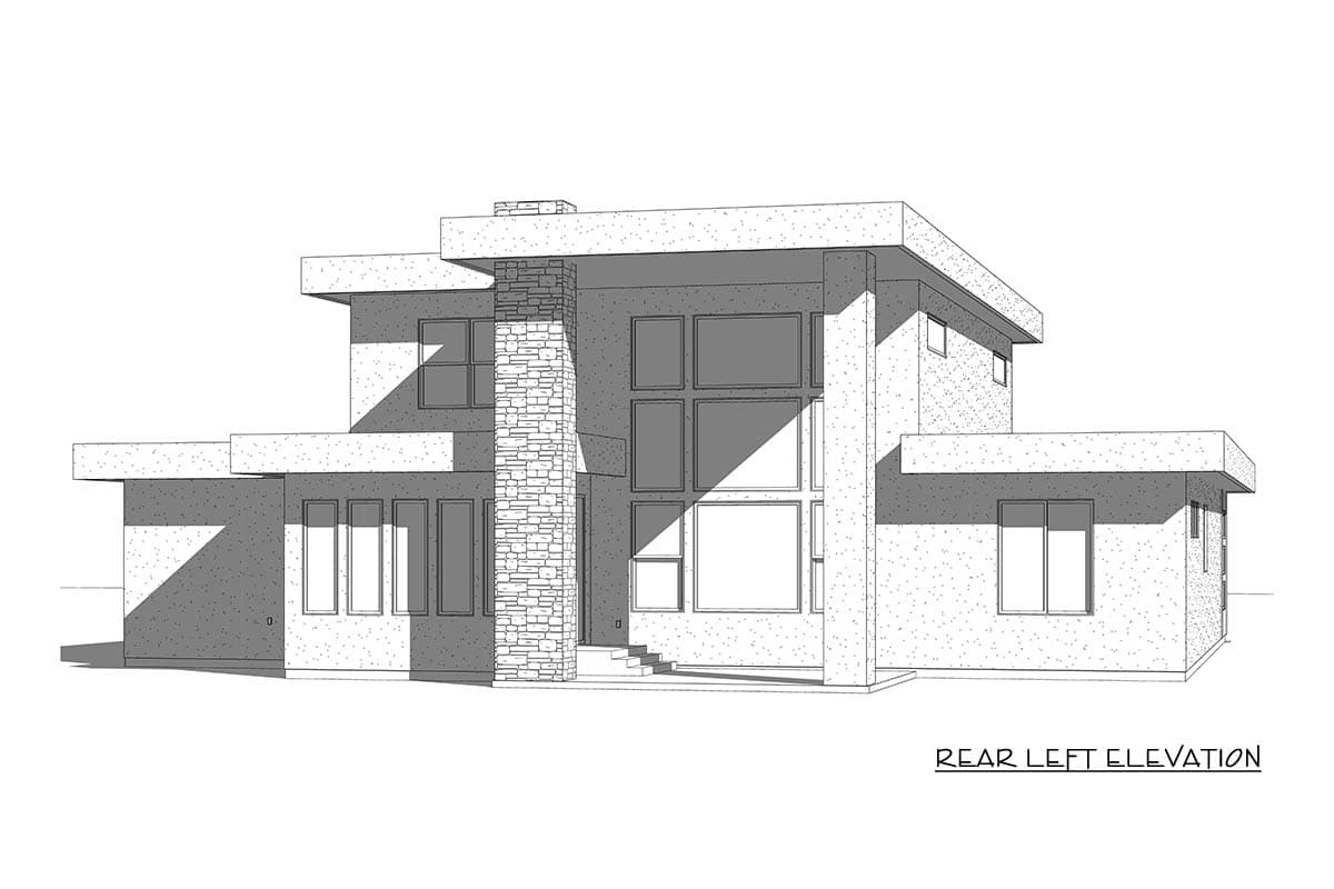Plan 910135WHD: Modern Contemporary House Plan with 4 to 6 Bedrooms and 3 Car Garage - Image #5 - Contemporary, Modern