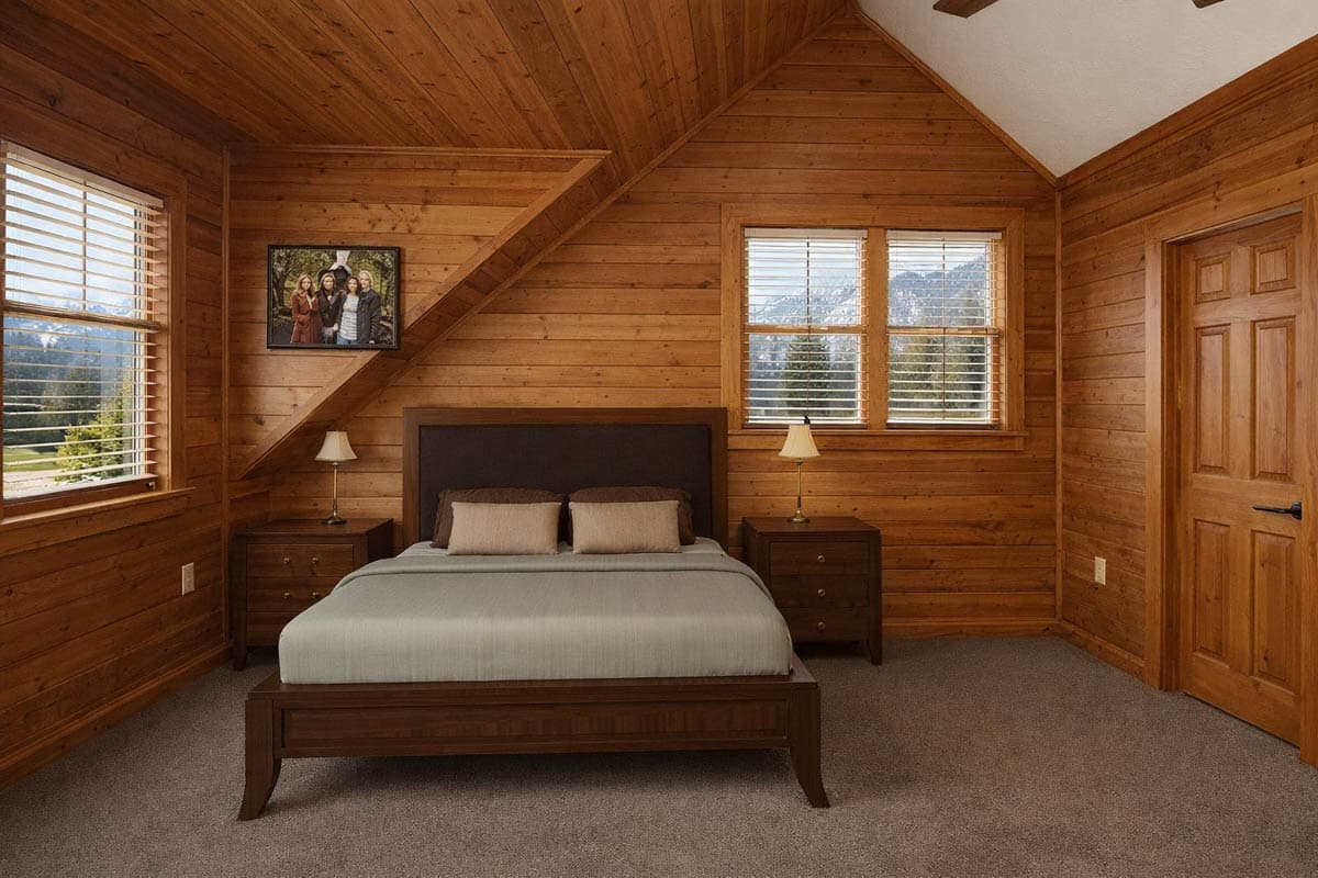 Plan 61721UT: Cabin House Plan with Two-Story Great Room and Wrap-Around Porch - Image #12 - Cabin