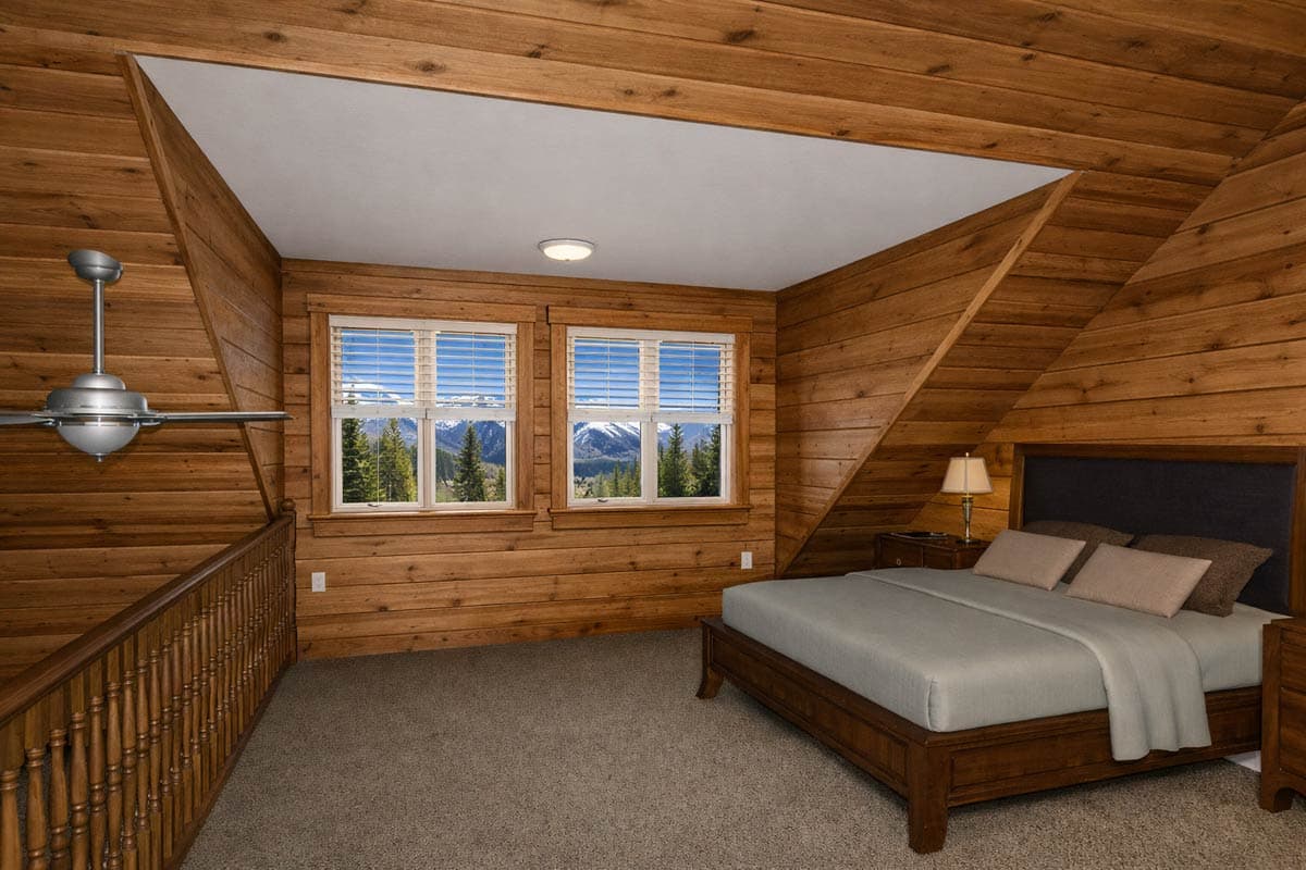 Plan 61721UT: Cabin House Plan with Two-Story Great Room and Wrap-Around Porch - Image #11 - Cabin