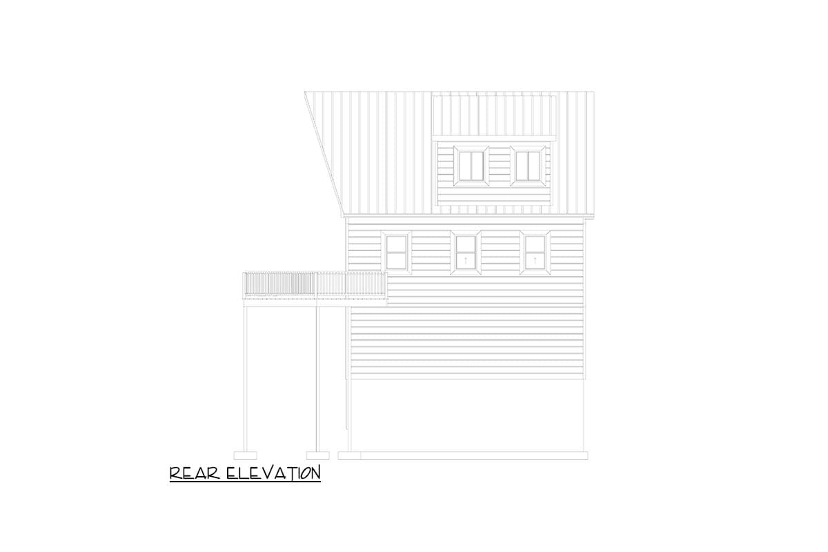 Plan 61721UT: Cabin House Plan with Two-Story Great Room and Wrap-Around Porch - Image #17 - Cabin