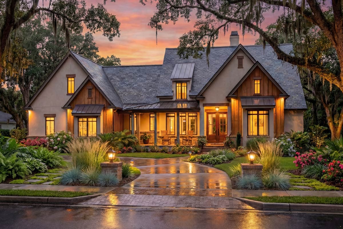 Plan 16945WG: 4-Bed Modern Farmhouse House Plan with Vaulted Great Room - Image #5 - European, Hill Country, Modern Farmhouse, Mountain, New American